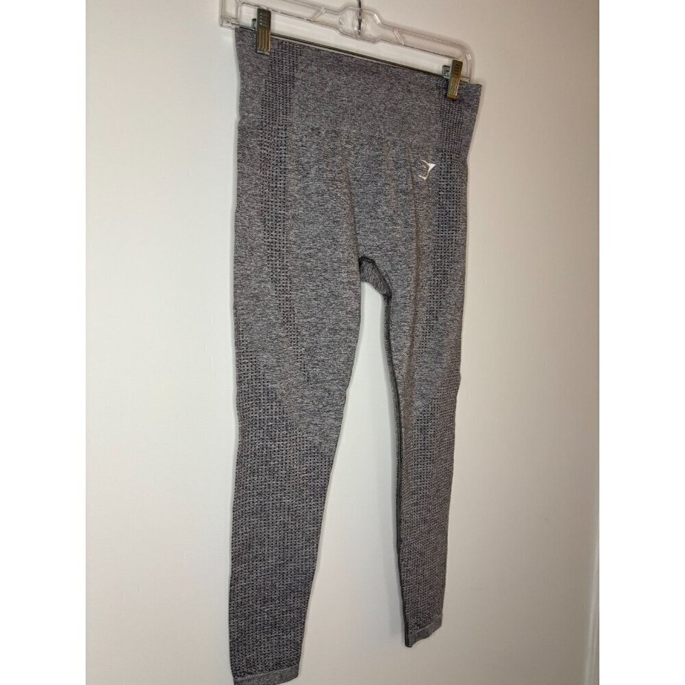 GYMSHARK Leggings Womens XS/S Gray Polka Dot Stretch Workout Athleisure Gym - Picture 2 of 7